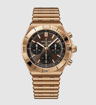 Breitling Chronomat Chronograph Automatic Chronometer Brown Dial Mens Watch RB0158101Q1R1
