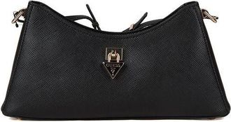 Guess Womens Shoulder Bag Black Polyurethane Shoulder-bags
