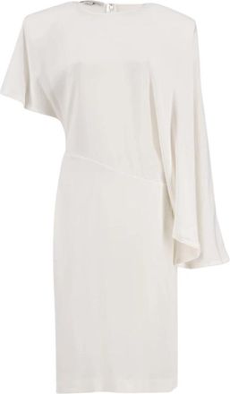 Stella McCartney Elegante Asymmetrische Midi Jurk - Dames - Maxi kleedjes - Wit - M - Leer - Kleedjes