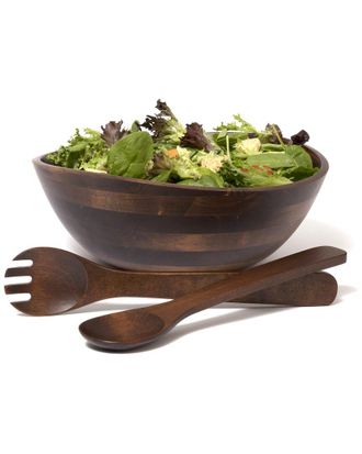 Lipper International Cherry Matte Finish Wavy Rim Large Bowl