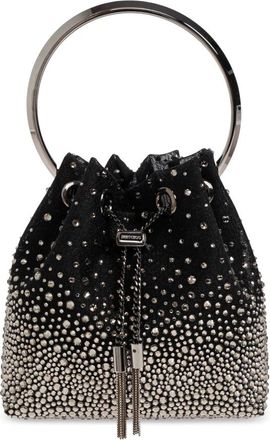 Jimmy Choo London Bon Bon Bag - Dames - Schoudertassen - Zwart - ONE Size - Satijn - Tassen