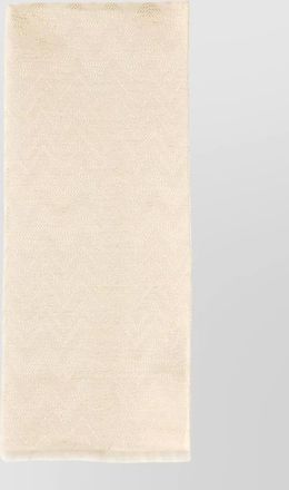 Missoni viscose blend scarf chevron pattern fringed