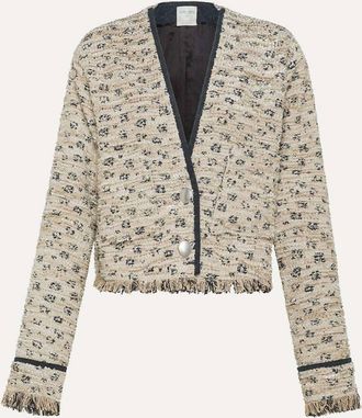 Forte_Forte Womens Tweed Jacquard Cropped Jacket In Dune
