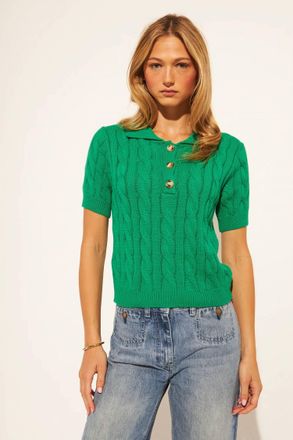 John & Jenn Timmy Short Sleeve Top In Shamrock
