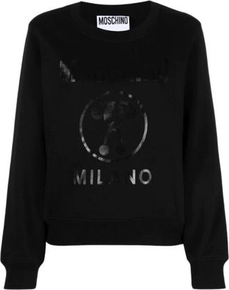 Moschino Zwarte Sweatshirt - Dames - Sweatshirts - Zwart - L - Katoen - Hoodies & sweatvesten
