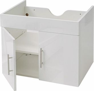 Hhg Mueble Bajo Lavabo Hhg 236, Mueble Bajo Lavabo Muebles De Ba&ntilde;o, Mvg Alto Brillo 60cm, Blanco