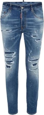 Dsquared2 Skater Ripped Jeans - Heren - Slim Fit Jeans - Blauw - L - Katoen - Jeans
