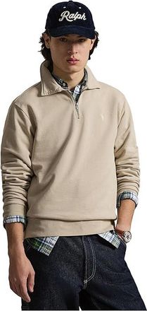 Polo Ralph Lauren Loopback Fleece Quarter-Zip Sweatshirt Mens Sweatshirt Stoneware Grey : 2XL, Cotton/Fleece