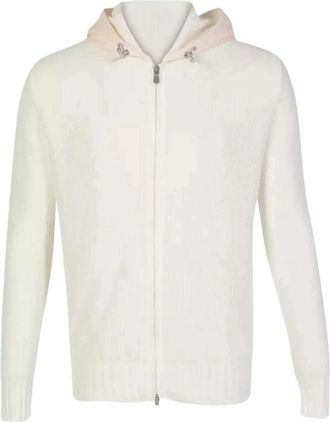 Gran Sasso Boucl&eacute; Vest Model 23166 / 22123 - Heren - Vesten - Wit - L - Katoen - Truien & Vesten