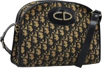 Dior Pre-owned Cross Body Bags, female, Multicolor, Size: ONE SIZE Pre-owned Vintage Trotter Canvas Shoulder Bag