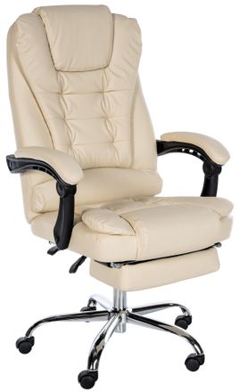 Clp Silla De Oficina Oxygen Crema Simil Cuero