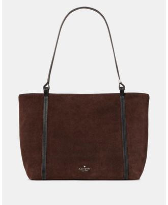 Kate Spade New York Womens Marlowe Suede Tote Bag - Brown - One Size
