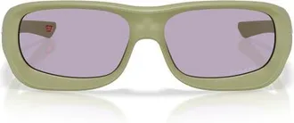 Oakley Gender Inclusive De Soto 59mm Rectangle Sunglasses in Matte Fern/prizm Slate at Nordstrom