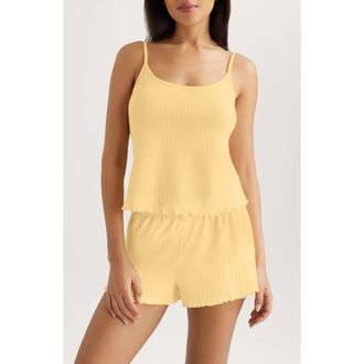 Tommy John Pointelle Rib Sleep Camisole in Yellow at Nordstrom, Size X-Large