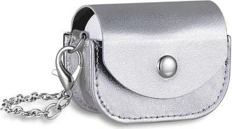 Posh Tech Leather Purse Case for Airpods Pro in Silver at Nordstrom