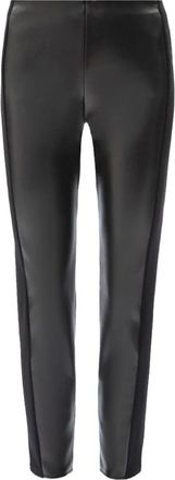 Patrizia Pepe Dames, Broeken, Zwart, Maat: 2XS Leer