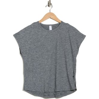 Marika Sonia Short Sleeve Top in Heather Black at Nordstrom Rack, Size X-Large