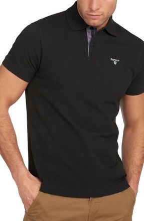 Barbour Regular Fit Tartan Piqu&eacute; Polo in Black/modern at Nordstrom, Size Xxx-Large
