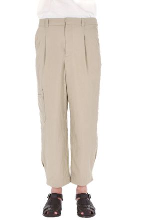Maison Kitsun&eacute; Adjustable Hem Cropped Canvas Pants