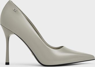 Charles & Keith Kyra Leather Pointed-Toe Pumps