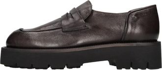 Pantanetti Schoenen, Dames, Bruin, 38 1/2 EU, Leer, Nauge Loafers