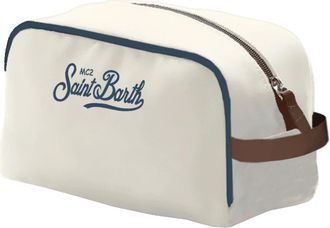 MC2 Saint Barth Tassen, Dames, Wit, ONE Size, Nylon, Beauty Case Wes 0010-00895L
