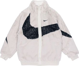 Nike Mens Nike Sportswear Swoosh Contrasting Colors Large Logo Sports Jacket Autumn White DH6685-072