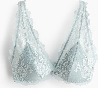H&M Wattierter Soft-BH aus Spitze - Hellt&uuml;rkis
