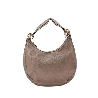 Gucci Pre-owned Shoulder Bags, female, Pink, Size: ONE SIZE Pre-owned Le Hobo Interlock Guccissima