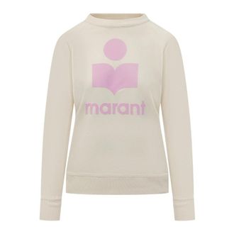Isabel Marant Long Sleeve Sweatshirt - Dames - Sweatshirts - Beige - S - Katoen - Hoodies & sweatvesten
