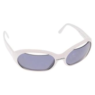 Chanel Pre-owned Accessories, female, White, Size: ONE SIZE Pre-owned Plastic Sunglasses