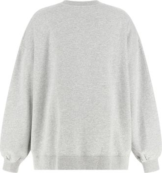 Rotate Logo-Embroidered Cotton Sweatshirt - Grey