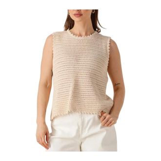 Modstr&ouml;m Dames, Tops, Beige, Maat: L Katoen