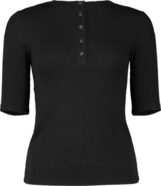 Vince rib henley top - Black