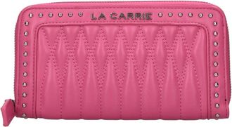 La Carrie Biker Big Wallet - Dames - Portefeuilles - Roze - ONE Size - Leer - Accessoires