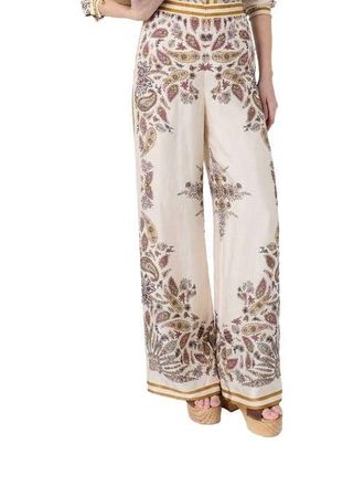 Gerard Darel High-Waist Wide-Leg Trousers in Yellow at Nordstrom, Size 12