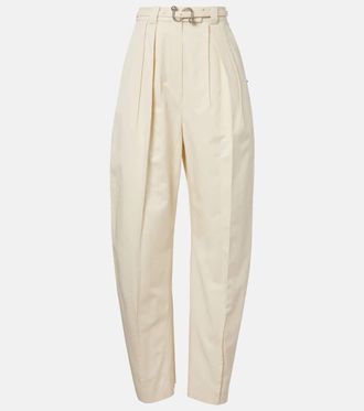 Sportmax Idoneo cotton gabardine wide-leg pants