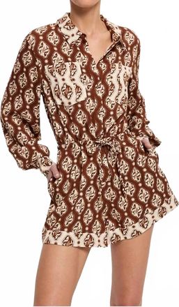 Kivari Button Through Front Playsuit In Melody