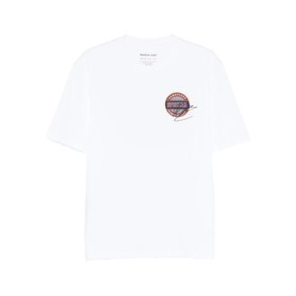 Martine Rose T-Shirts, male, White, Size: XL Graphic Print Crew Neck T-shirt