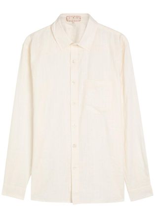 SMR Days Enamorados Embroidered Cotton-blend Shirt - Ecru - Xxl