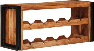 vidaXL Estante De Vino Marr&oacute;n 100 X 45 X 33 Cm Madera De Acacia S&oacute;lida Vidaxl