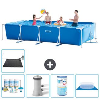 Intex Piscina Con Estructura Rectangular - 450x220x84 Cm - 7-piezas S40298