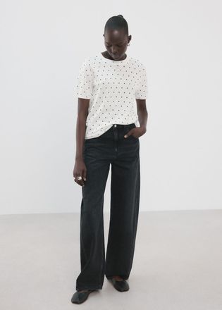 Mango Pullover maglia pois bianco sporco - Donna - XXS - MANGO