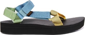 Teva Schoenen, Dames, Veelkleurig, 42 EU, Stoere Platform Vegan Sandalen Blauw Vrouwen