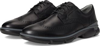 Johnston & Murphy Tanner Wingtip Mens Lace Up Wing Tip Shoes Black : 11.5 M (D), Leather