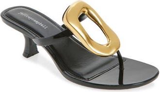 Jeffrey Campbell Linq Up Slide Sandal in Black Gold at Nordstrom, Size 10