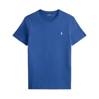 Polo Ralph Lauren Custom Slim Fit Jersey Crewneck T-Shirt - male - Polo Ralph Lauren - T-Shirts - Blue - S - Tops