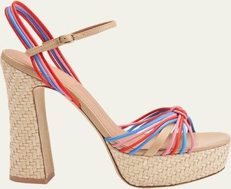Malone Souliers 125mm Lucille Strappy Leather Platform Sandals
