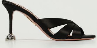 Aquazzura Mules Aquazzura in raso con dettaglio gioiello