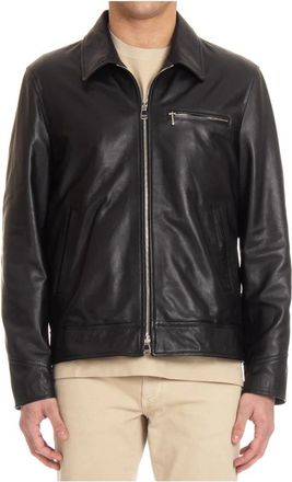 Salvatore Santoro Nappa Biker Jacket - Heren - Leren en Su&egrave;de Jassen - Zwart - 2XL - Leer - Jassen